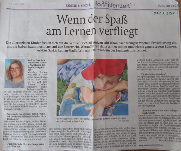 Artikel Familienzeit September 2022